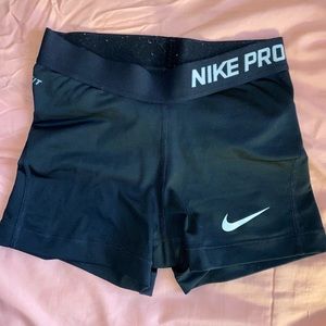 Black Nike Pro Spandex Shorts